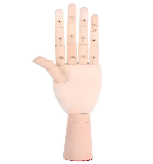 Träskyltdocka Hand 25 cm Dam Konstnärlig Ritmodell RESTEQ