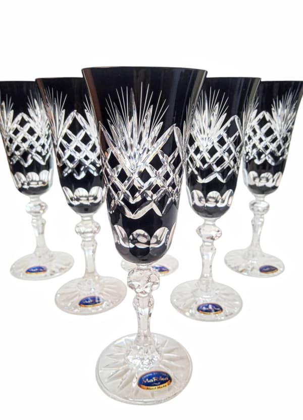 Sorte krystal champagneglas 150 ml Ananas