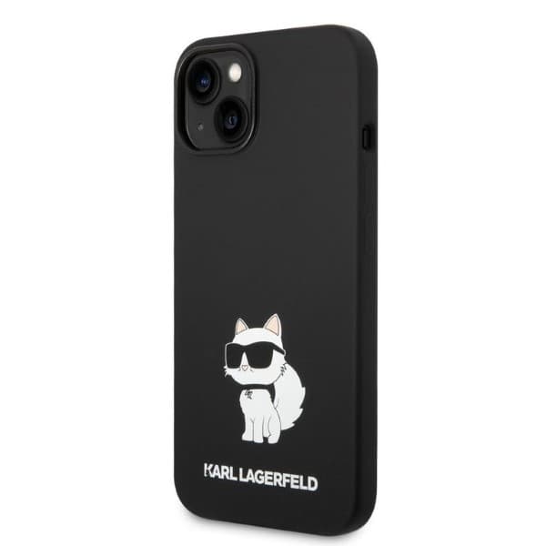 Karl Lagerfeld Silikone Choupette-etui til iPhone 14 Plus, Sort