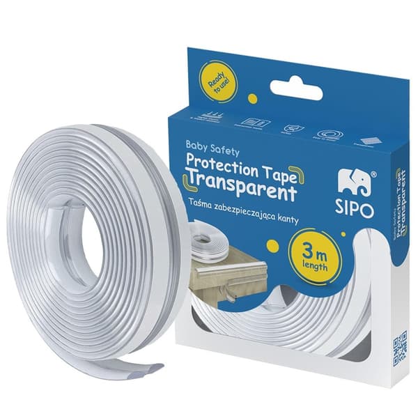 Reunasuojateippi, läpinäkyvä, 3m