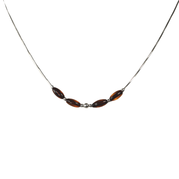 Cognac rav halskæde - Baltisk rav Collier
