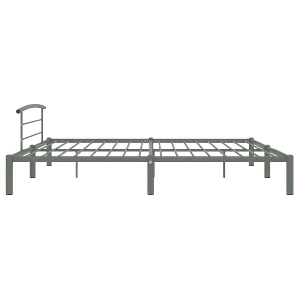 vidaXL Sängram grå metall 200 x 200 cm