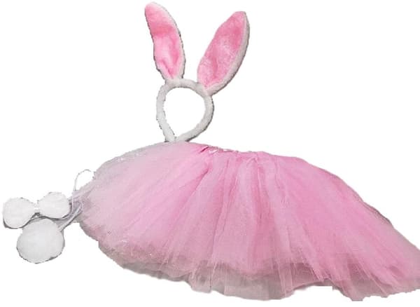 Pink kaninkostume
