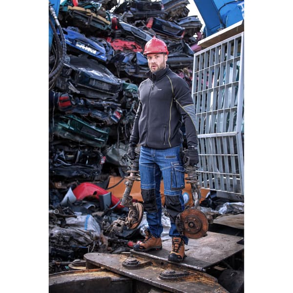BLÅ STRETCHJEANS MED FÖRSTÄRKNING, "2XL", CE, LAHTI