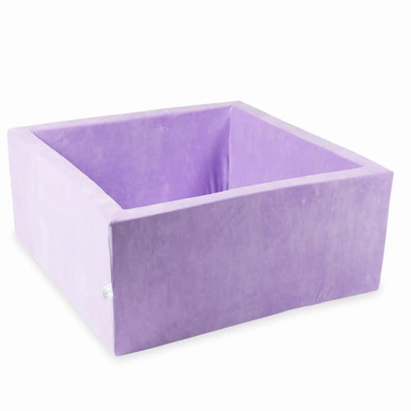 Tør pool 90x90x40 fløjlsblød lilla uden bolde