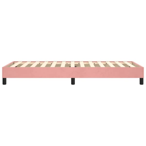 vidaXL Sängram rosa 100 x 200 cm klädd i sammet
