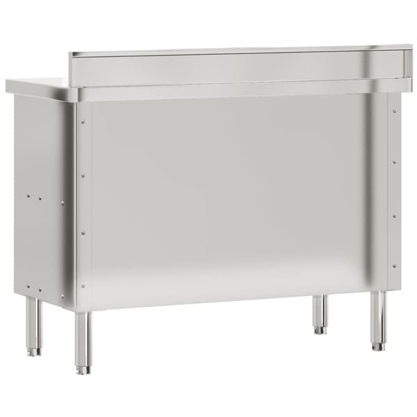 vidaXL køkkenbord med skydedøre rustfrit stål
