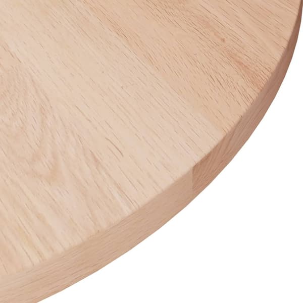 vidaXL rund bordplade, Ø30x1,5 cm, råt egetræ