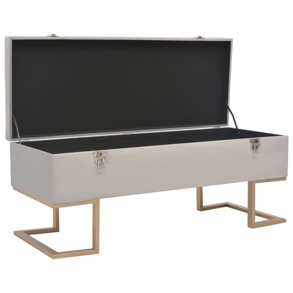 vidaXL Säilytyspenkki 105 cm harmaa sametti