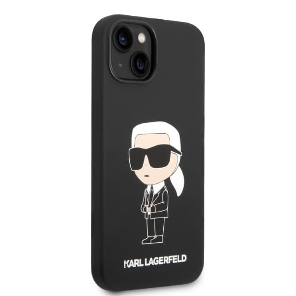 Karl Lagerfeld Silikone Ikonik Etui til iPhone 14 Plus, Sort