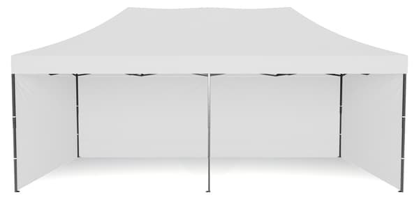 Express shoppingpaviljong - 3x6 m - vit