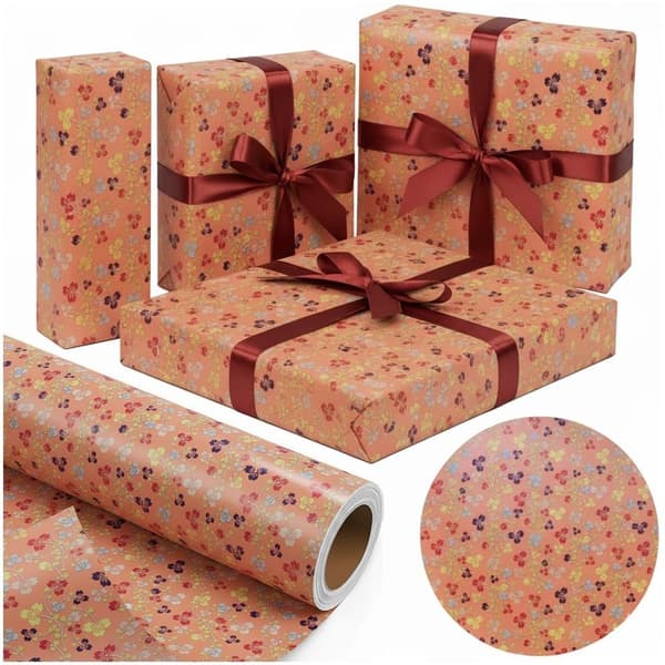 Blommigt glädjepapper extra starkt 57 cm x 25 m