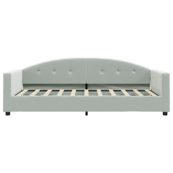 vidaXL Bäddsoffa ljusgrå 80x200 cm klädd i sammet