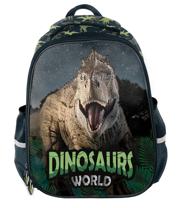 Dinosaurskolerygsæk til dreng