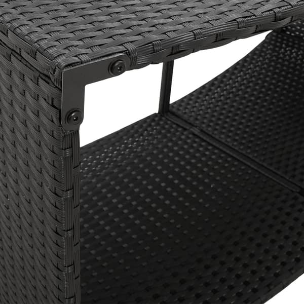 vidaXL skabe, sæt med 2, sort, polyrattan