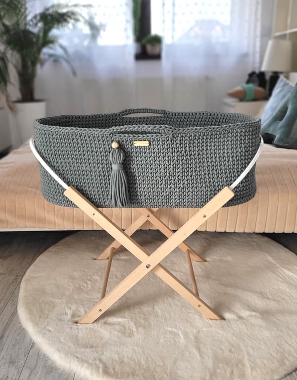 BOHO Handgjord Moseskorg med Stativ - Laurel
