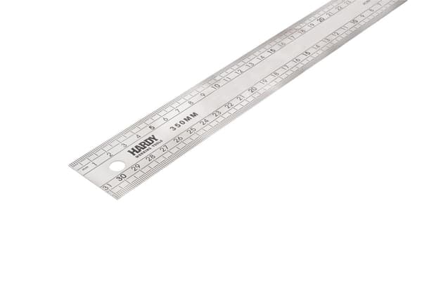 Rustfri stålvinkel 35 cm metrisk skala