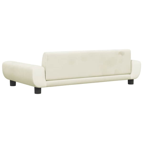 vidaXL Hundbädd, Kräm, 100x54x33 cm, Sammet