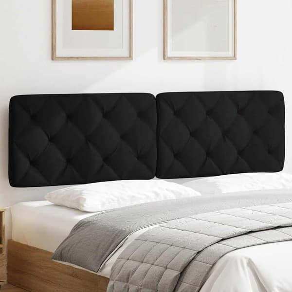 vidaXL hovedgærdehynde, sort, 180 cm, stof