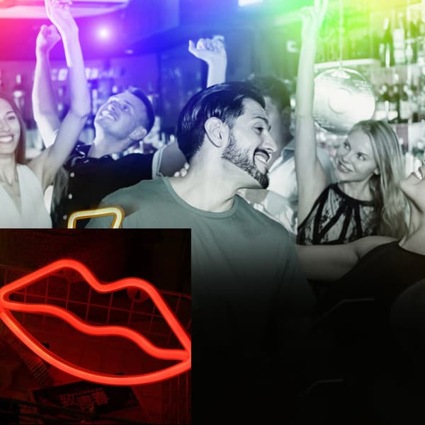 Heckermann LED-neonhängande LIPS