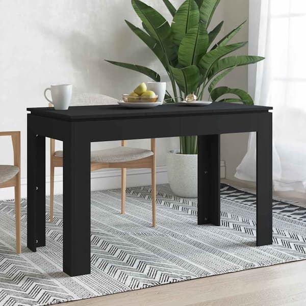 vidaXL spisebord sort 120x60x76 cm spånplade