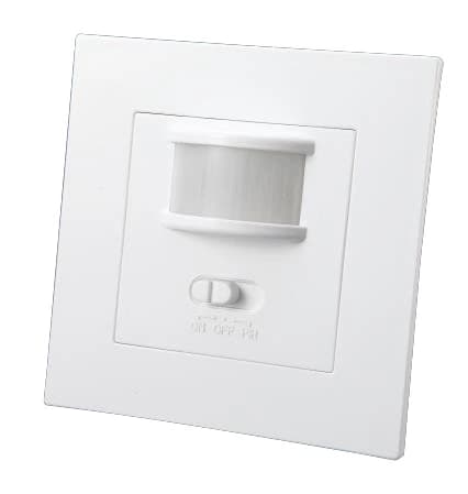 PIR-rörelsesensor 200W vit för infälld låda, max räckvidd 9m, IP20
