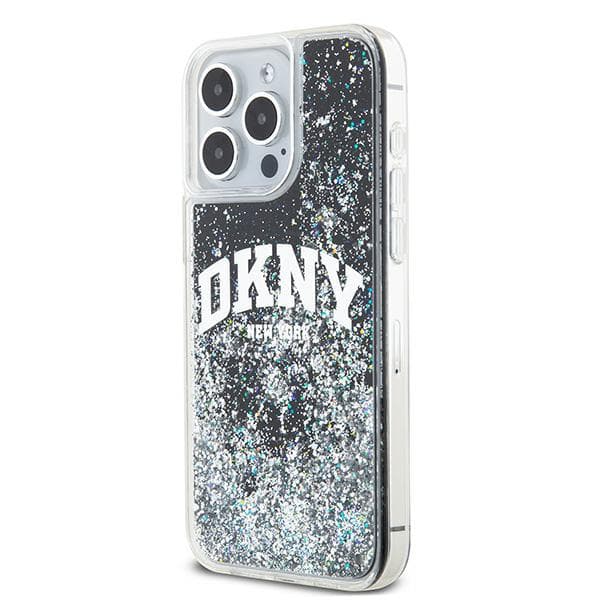 DKNY Liquid Glitter Big Logo-cover til iPhone 13 Pro Max, sort