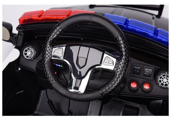 Batteridriven bil Polisbil Vit