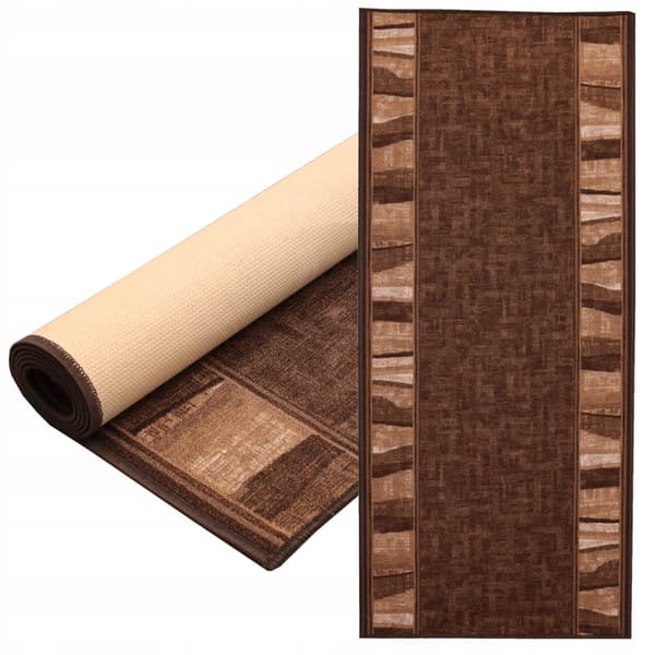 ZORRO BROWN 100x220cm Skridsikkert tæppe D7534