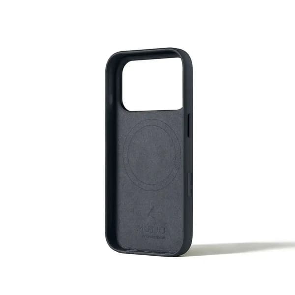Mujjo - Heltäckande läderfodral för iPhone 17 / Air / Pro / Pro Max - Läderfodral för iPhone iPhone 17 Pro Max / Basalt