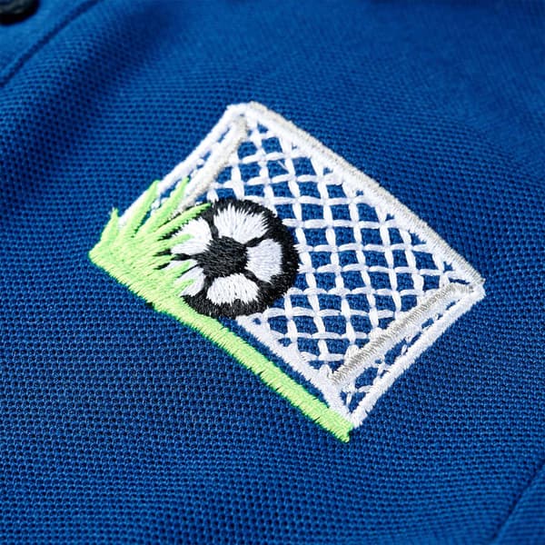 Børnepoloshirt, mørkeblå, 116
