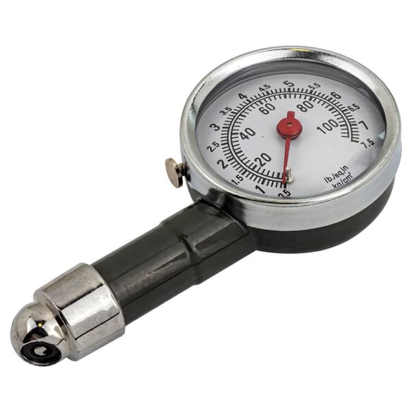 Manometer, trykmåler, dæktrykindikator 0-7,5 bar