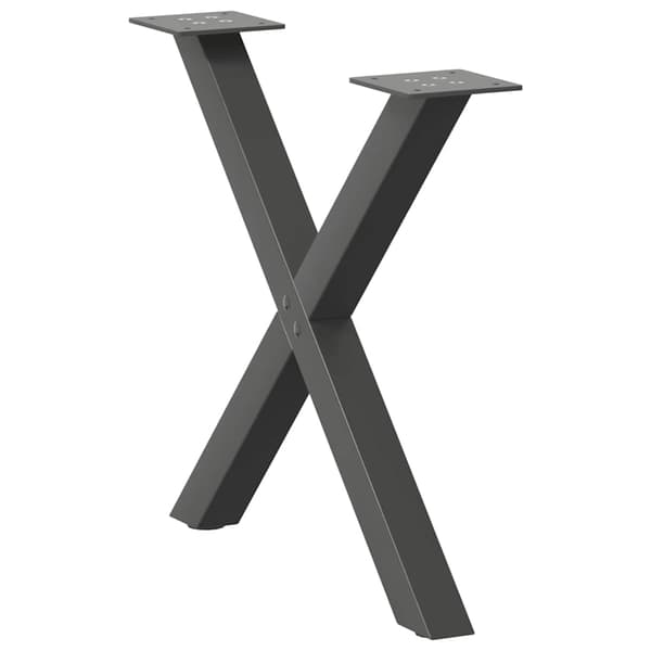 vidaXL X-formade soffbordsben 2 st antracit
