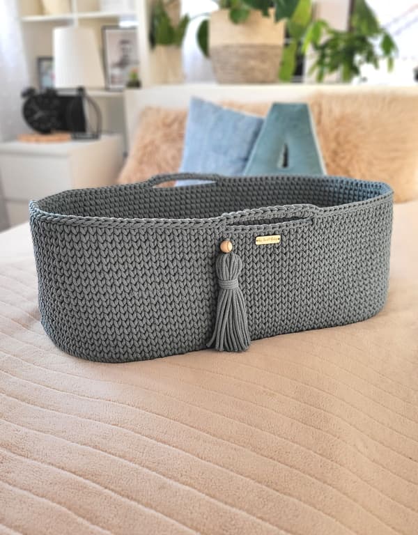 BOHO Handgjord Moseskorg med Stativ - Laurel