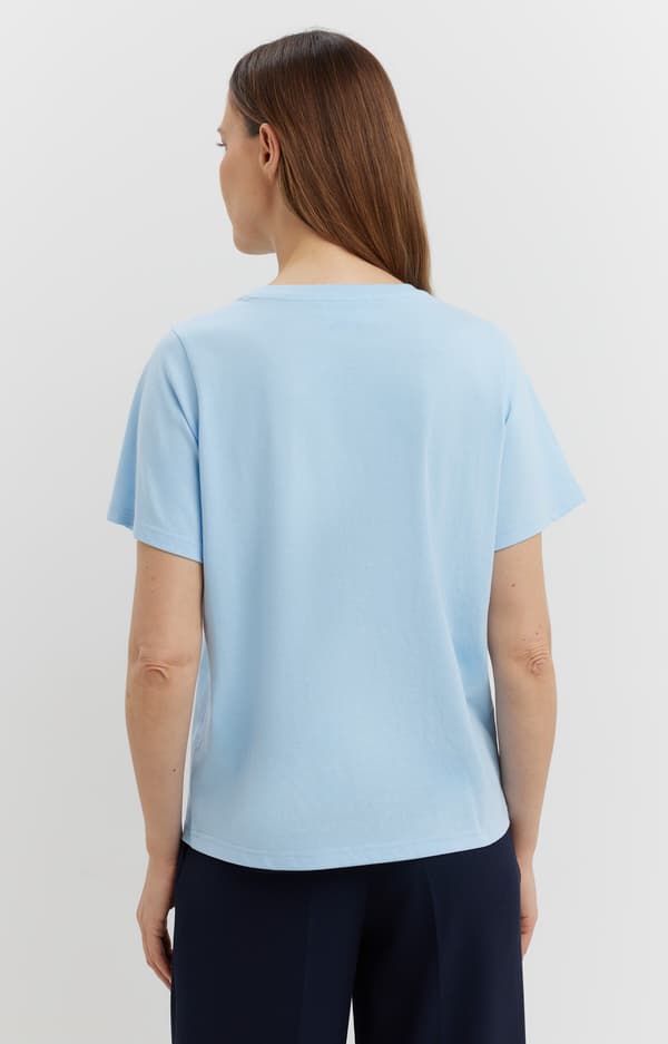 Normal t-shirt i merceriserad bomull, XS