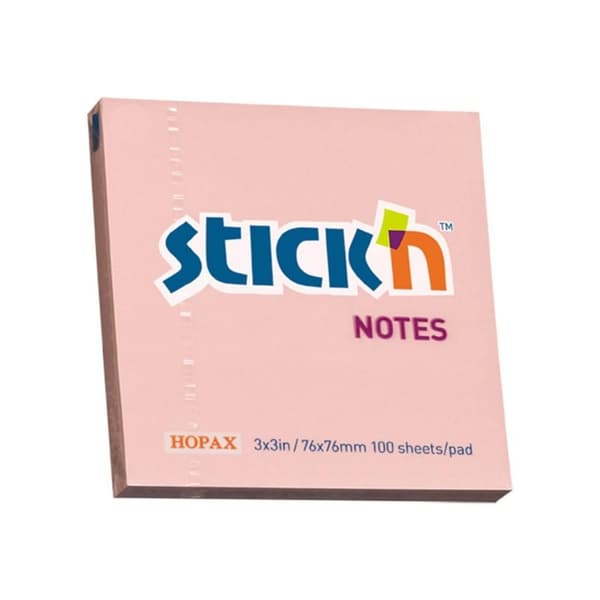 Pink pastelfarvet notesblok 76x76mm