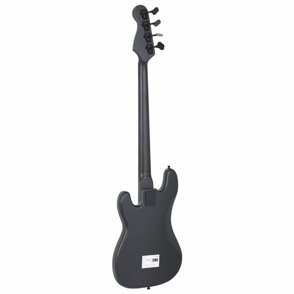 vidaXL Nybörjarbasgitarr med väska, svart, 4/4, 46"
