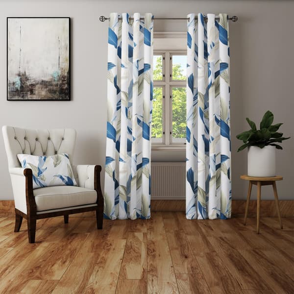 Gardin med snørehuller print 052