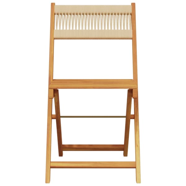 vidaXL 3-delat bistroset, beige polypropylenträ