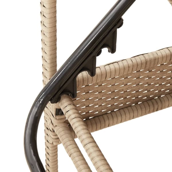 vidaXL dagseng med hynde, beige, 63x200x81 cm, polyrattan