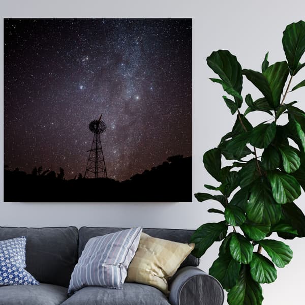Lærredstryk Rumstjerneskud 80x80 cm