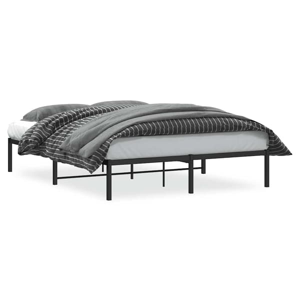 vidaXL metalsengestel sort 160x200 cm