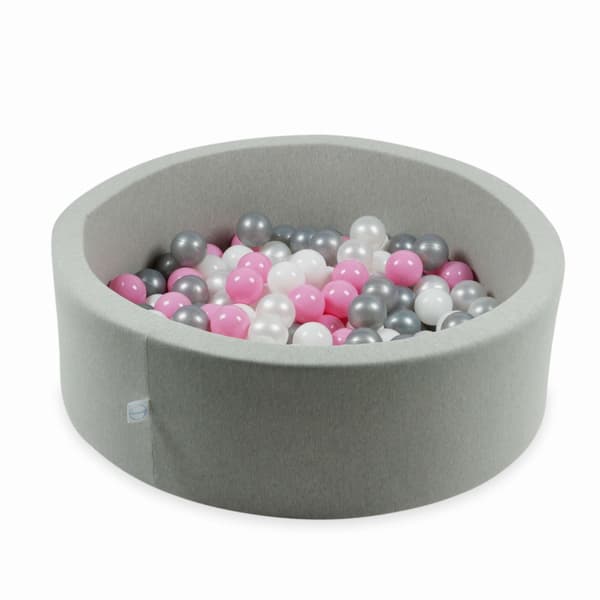 Leksaksbollar ø7cm 50st vita, pärlfärgade, silverfärgade, puderrosa