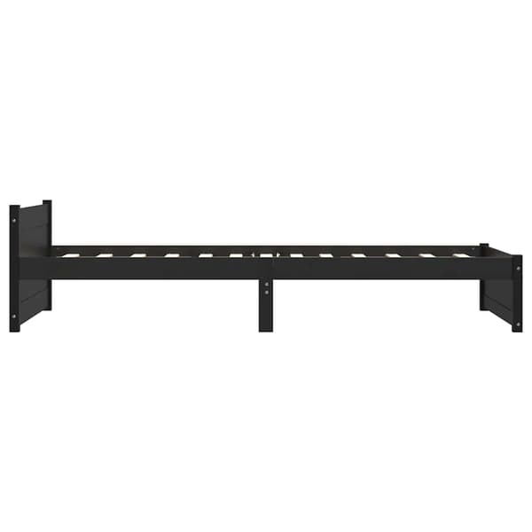 vidaXL sengestel sort massivt træ 90 x 200 cm