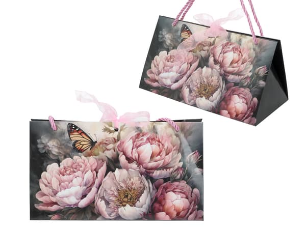 Set med 6 dekorativa väskor - Blommor (CARMANI)