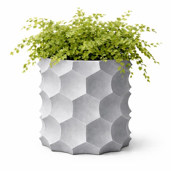 Grå 3D geometrisk urtepotte, moderne dekorativ til planter