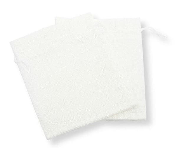 Vita jutepåsar 20x15cm 2 st