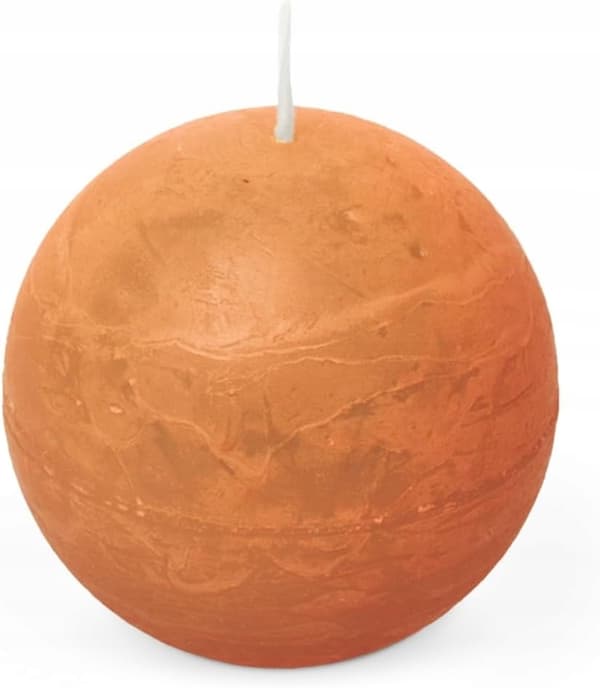 Spaas Rustikt Kuglelys 80 mm 24 timer, Orange