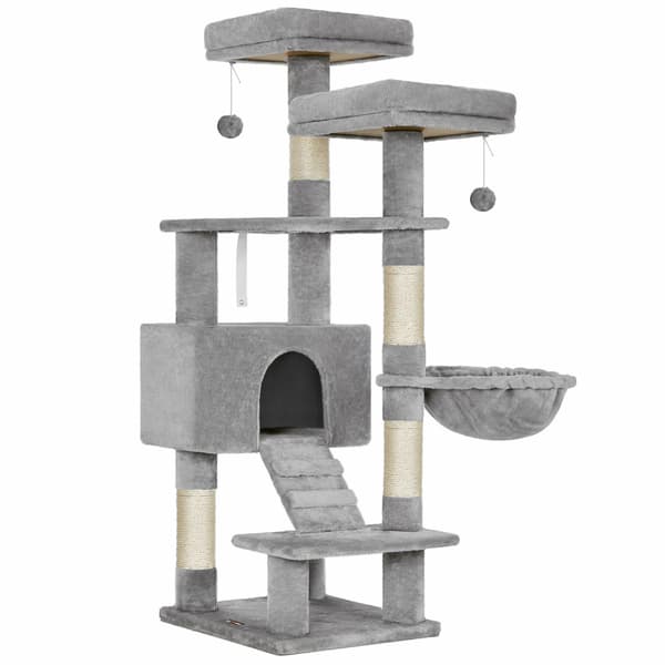 Stabilt kradsetårn til katte 142 cm