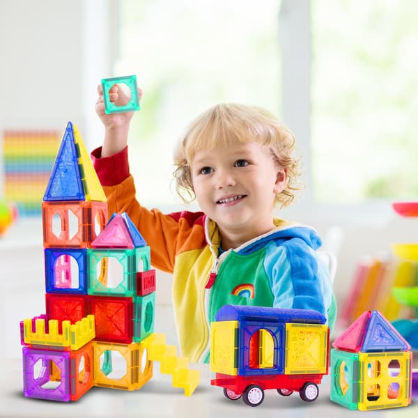3D Magnetiska Byggklossar Pedagogiska 110 st.